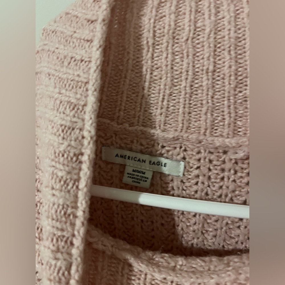 American Eagle Cozy Light Pink Turtleneck Sweater Women’s Medium - Picture 3 of 5